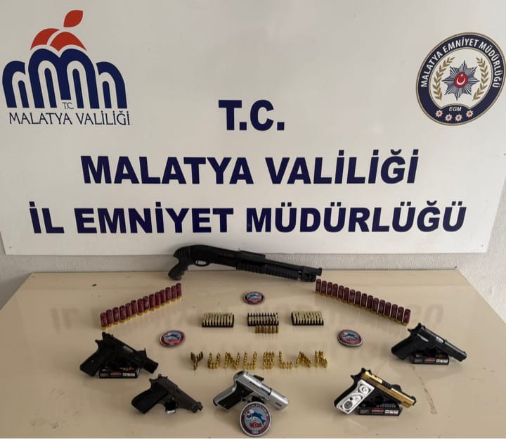 Malatya’da ruhsatsız silah satışı ve bulundurulmasına yönelik yürütülen çalışmalar kapsamında