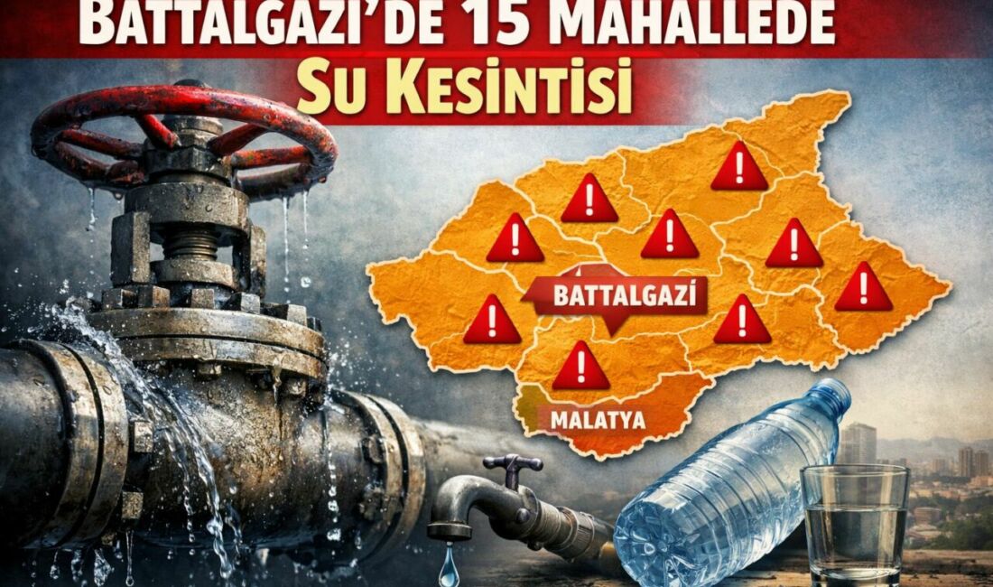 Battalgazi ilçesinde 700’lük isale hattında meydana gelen ana vana arızası