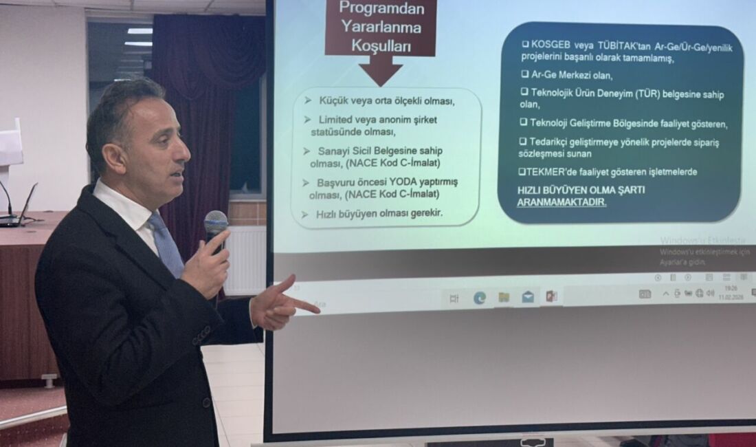 MÜSİAD Malatya Şubesi üyelerine yönelik düzenlenen toplantıda, KOSGEB’in "Kapasite Geliştirme
