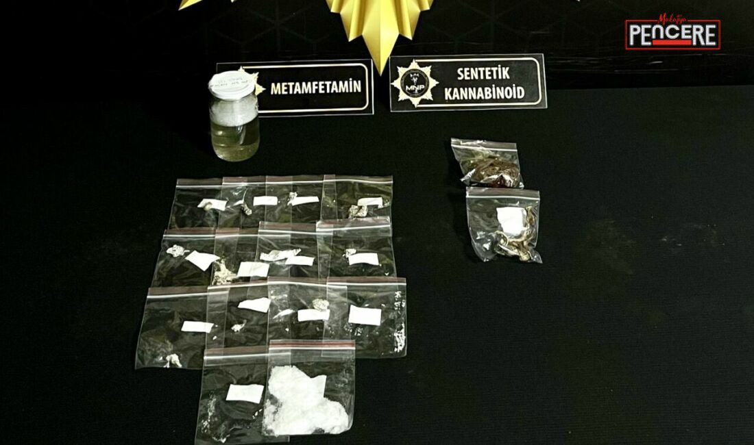 Malatya’da uyuşturucu ile mücadele kapsamında düzenlenen operasyonda 212,27 gram sıvı