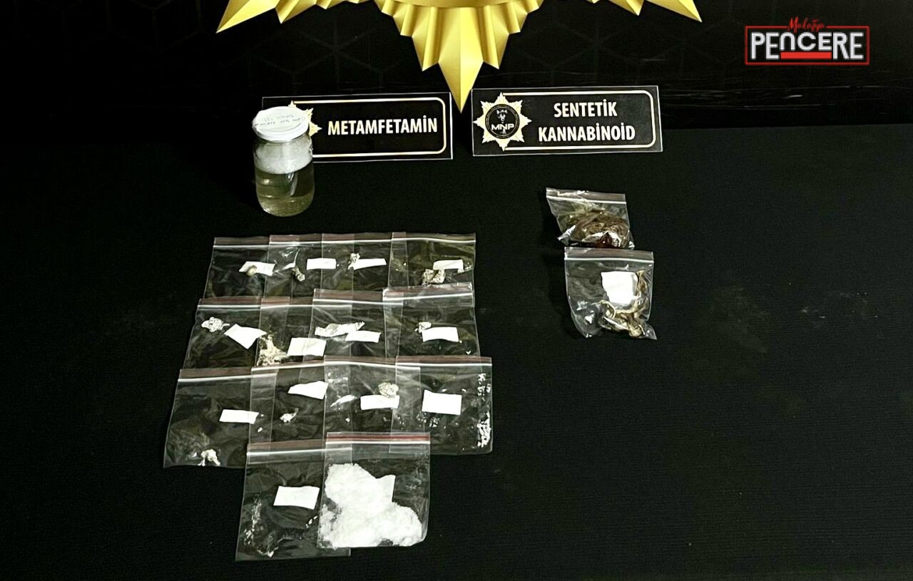 Malatya’da uyuşturucu ile mücadele kapsamında düzenlenen operasyonda 212,27 gram sıvı