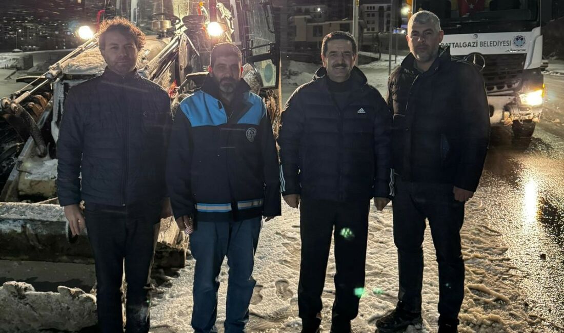 Bayram Taşkın, gece saatlerinde etkili olan kar yağışının ardından sahaya