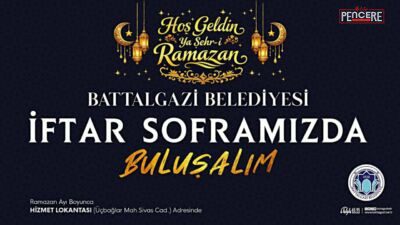 Battalgazi Belediyesi’nden Ramazan’da İftar Hizmeti Battalgazi Belediyesi, Ramazan ayı boyunca iftar sofralarını Hizmet Lokantası’nda kuracak.