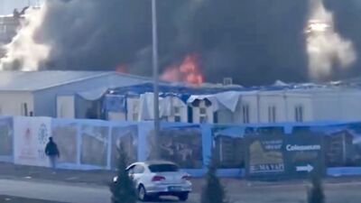 Malatya’nın Yeşilyurt ilçesi Yakınca Mahallesi’nde bir inşaat şantiyesinde işçilerin kaldığı