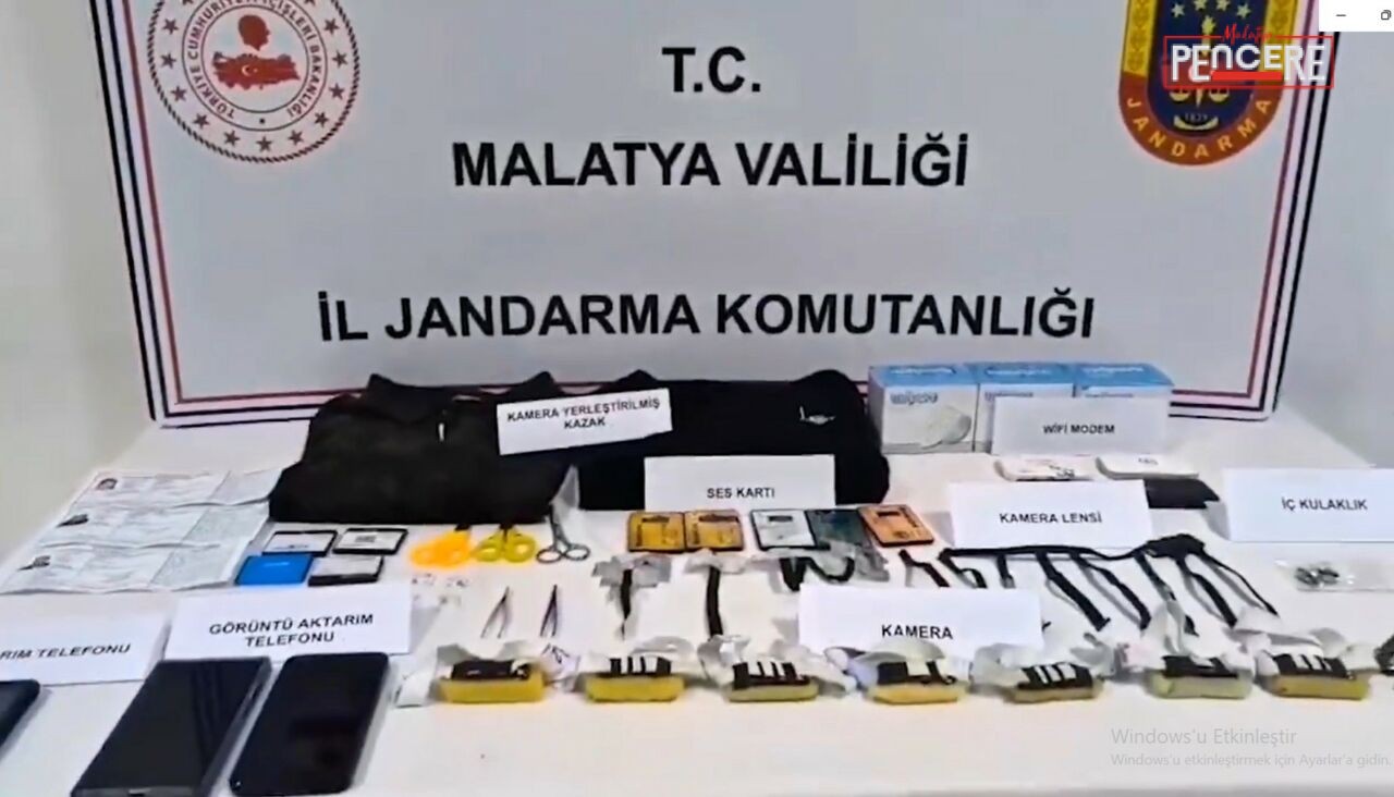 Malatya’da sürücü belgesi e-sınavında usulsüzlük yaparak adayları geçirmeye çalışan şüphelilere