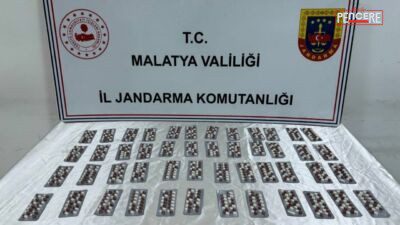 Malatya’nın Battalgazi ilçesinde düzenlenen operasyonda 661 adet sentetik ecza hap