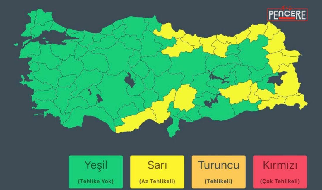 Meteoroloji Genel Müdürlüğü, yurt genelinde kuvvetli yağış ve fırtına uyarısı