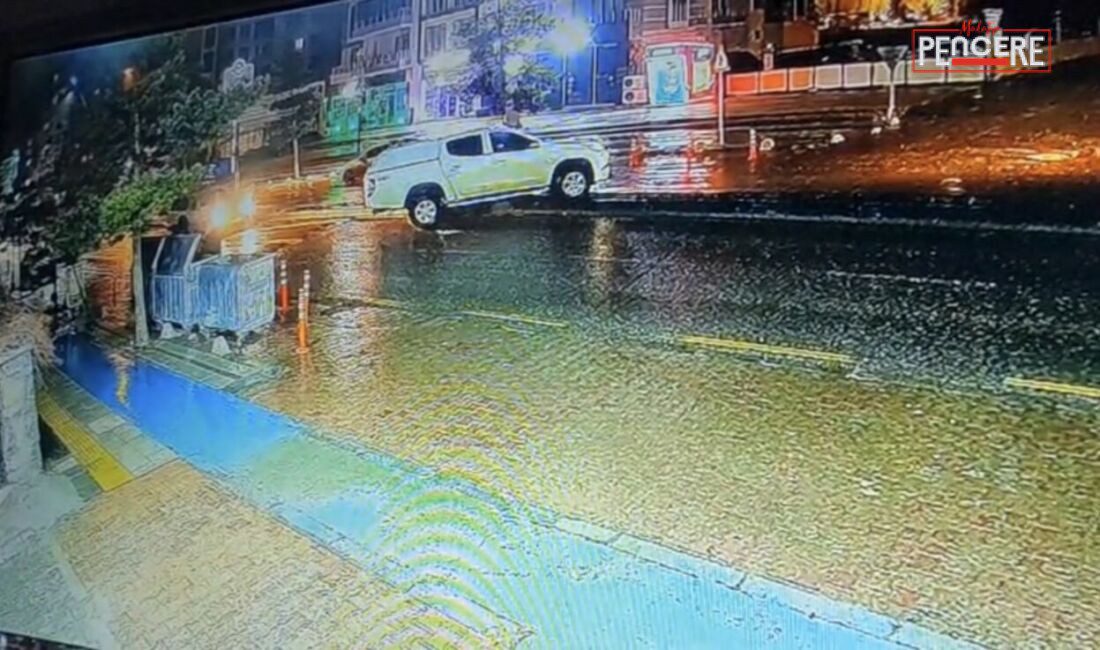 Malatya’nın Battalgazi ilçesinde bir sürücü, kavşağı kullanmak yerine aracını refüj