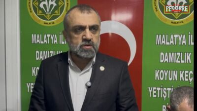 Malatya Koyun Keçi Yetiştiricileri Birliği Başkanı İhsan Akın, üreticilerin yanında
