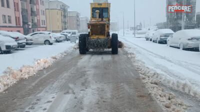 Malatya’da gece saatlerinde etkili olan kar yağışının ardından Battalgazi Belediyesi