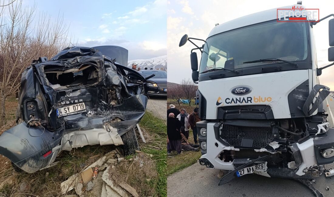 Malatya Kale Darıpınar mevkiinde meydana gelen trafik kazasında 1 kişi
