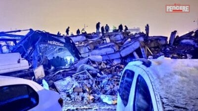 Malatya’da 6 Şubat depremlerinde yıkılan Bayrak Sitesi 1. Blok’a ilişkin