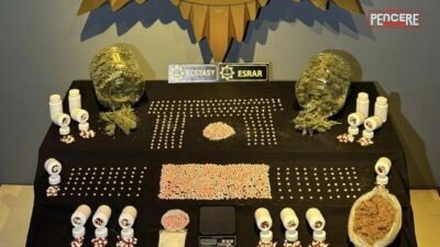 Malatya’da emniyet ekiplerinin düzenlediği uyuşturucu operasyonunda farklı türlerde çok sayıda