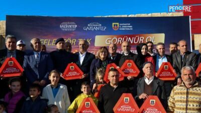 Gaziantep Büyükşehir Belediyesi tarafından traktörlerde trafik güvenliğini artırmak amacıyla başlatılan