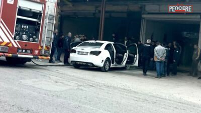 Malatya’da sanayi sitesinde bir otomobil üzerinde işlem yapıldığı sırada çıkan