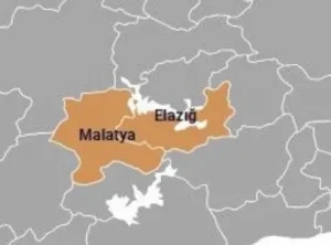 Elazığ ile Malatya arasındaki mesafe yaklaşık 90-100 kilometre olup,