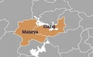 Elazığ ile Malatya arasındaki mesafe yaklaşık 90-100 kilometre olup,