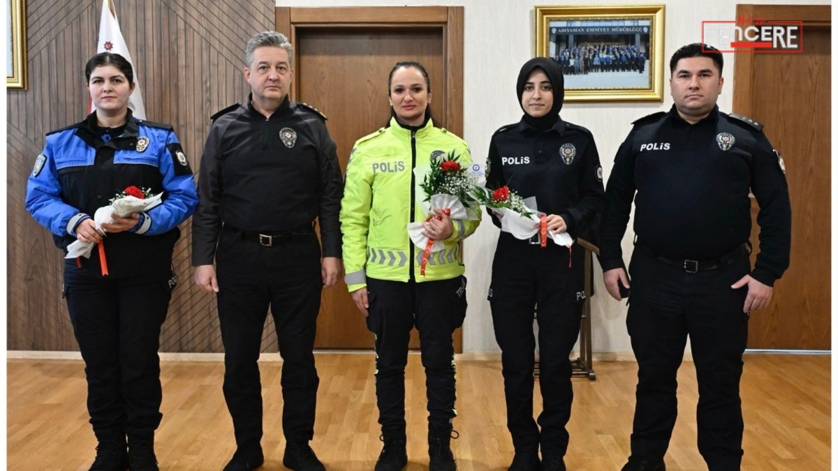 Adıyaman İl Emniyet Müdürü Arzum Nazman ve birim amirleri, 8
