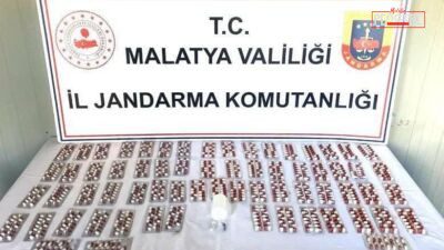 Malatya’nın Battalgazi ilçesinde jandarma ekipleri tarafından düzenlenen uyuşturucu operasyonunda 2