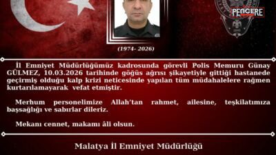 Malatya İl Emniyet Müdürlüğü kadrosunda görev yapan 52 yaşındaki polis