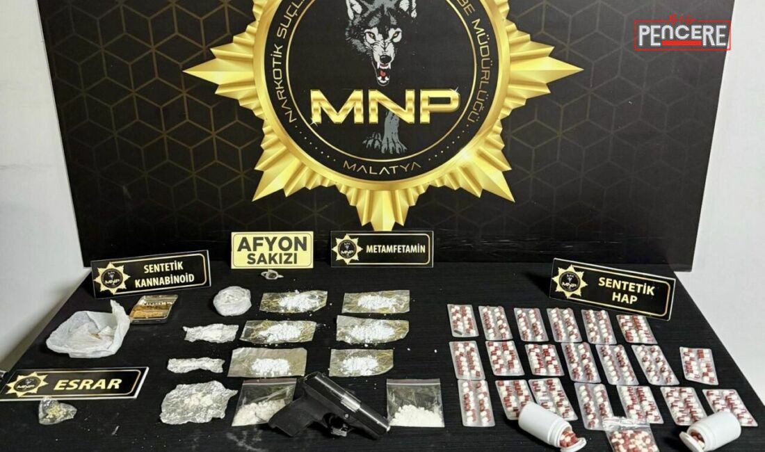 Malatya’da narkotik ekipleri tarafından sokak satıcılarına yönelik düzenlenen operasyonda çok