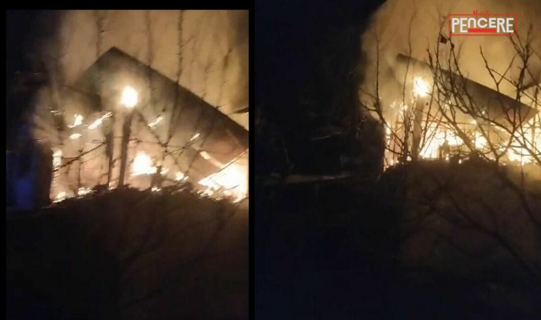 Malatya’nın Darende ilçesinde gece saatlerinde çıkan ev yangını, itfaiye ekiplerinin