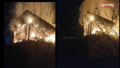 Malatya’nın Darende ilçesinde gece saatlerinde çıkan ev yangını, itfaiye ekiplerinin