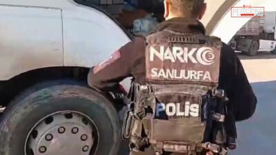 Şanlıurfa İl Emniyet Müdürlüğü ekiplerinin narkotik suçlarla mücadele kapsamında düzenlediği