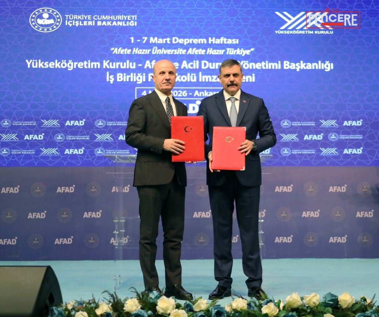 İçişleri Bakanı Mustafa Çiftçi, YÖK ile AFAD arasında imzalanan protokol