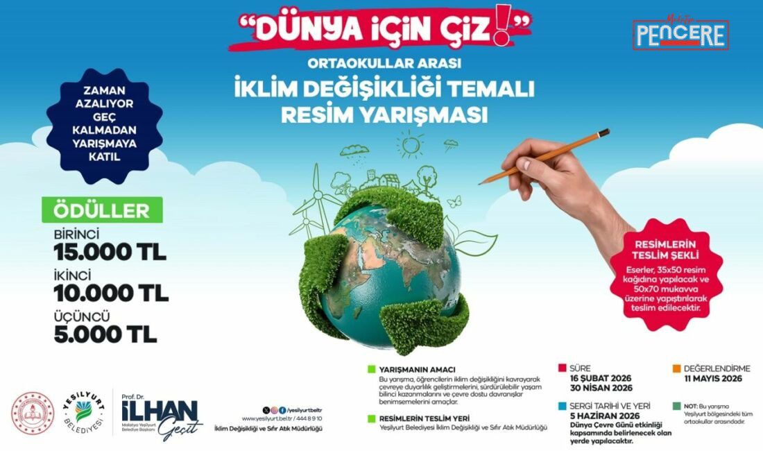 Yeşilyurt Belediyesi, çevre bilincini artırmak amacıyla ortaokul öğrencilerine yönelik “Dünya