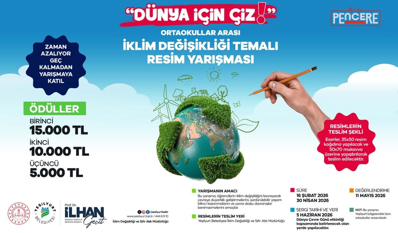 Yeşilyurt Belediyesi, çevre bilincini artırmak amacıyla ortaokul öğrencilerine yönelik “Dünya