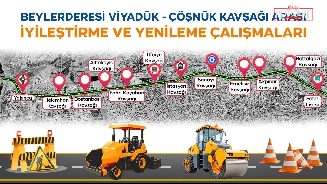 Malatya’da Beylerderesi Viyadüğü ile Çöşnük Kavşağı arasında yer alan D-300