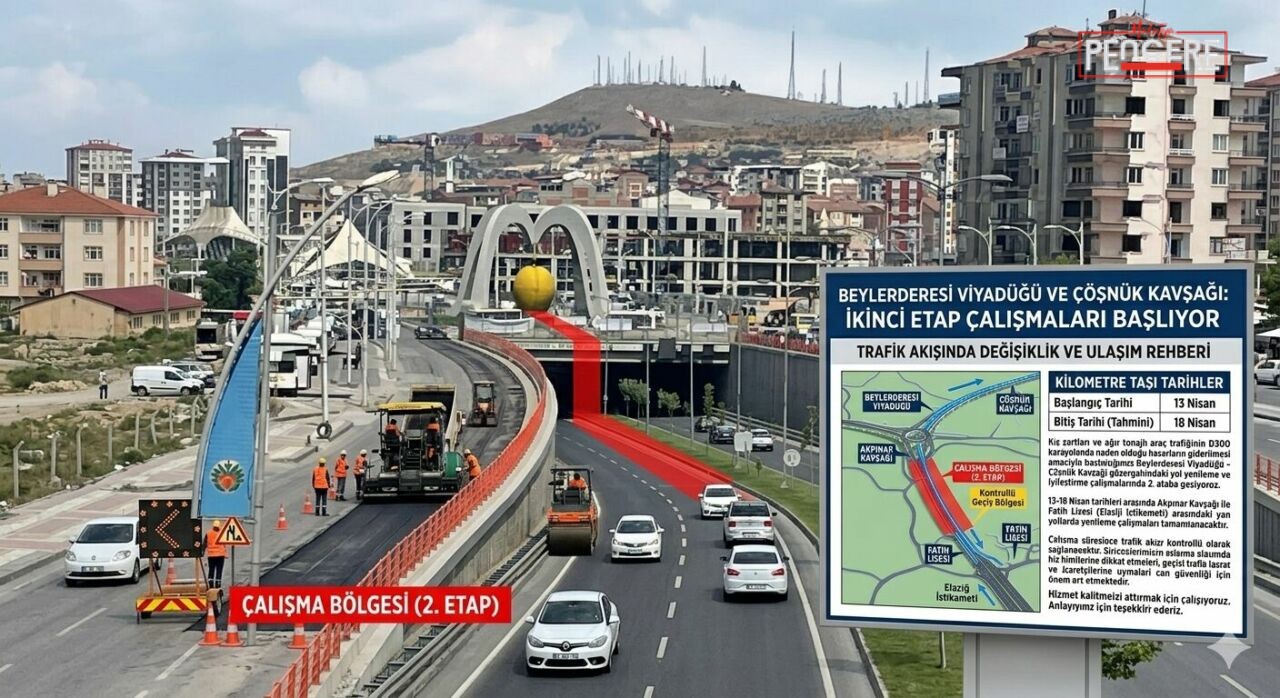 Malatya’da ağır kış şartları ve yoğun araç trafiği nedeniyle bozulan