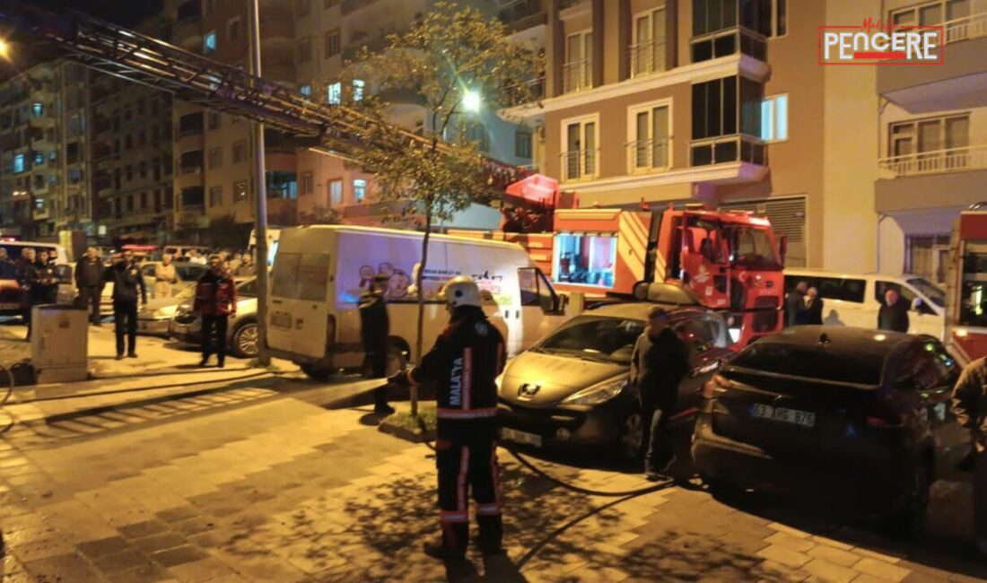 Malatya’nın Yeşilyurt ilçesi Ataköy Mahallesi’nde 5 katlı binanın ikinci katında