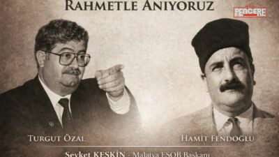 MESOB Başkanı Keskin’den Özal ve Hamido İçin Anma Mesajı Malatya Esnaf ve Sanatkârlar Odaları Birliği (MESOB) Başkanı Şevket Keskin,