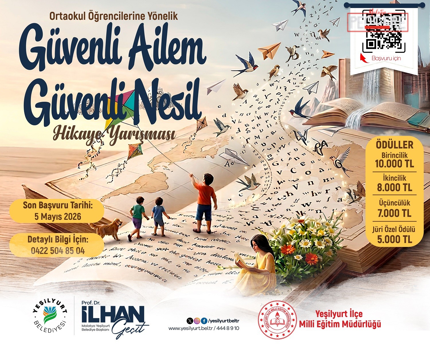 Ortaokul öğrencilerine yönelik yarışmada, aile değerleri ve güvenli toplum bilinci