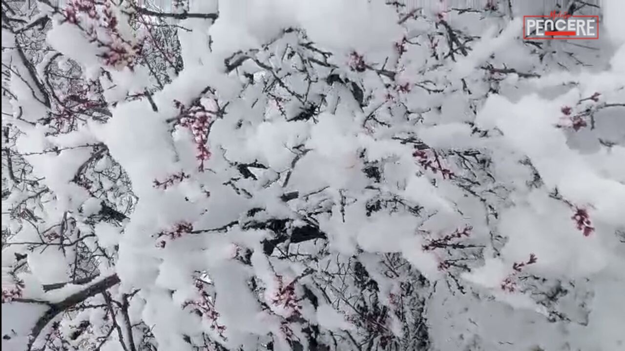İlkbahar ortasında etkili olan kar yağışı Malatya’nın Darende ilçesinde hayatı