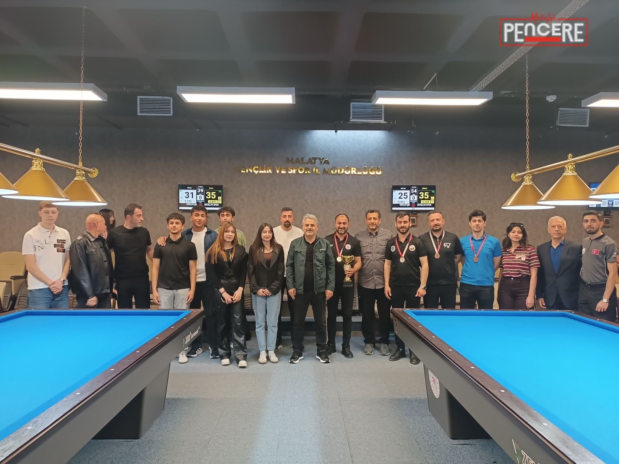 Malatya’da 23 Nisan kapsamında düzenlenen 3 bant bilardo şampiyonası, 64