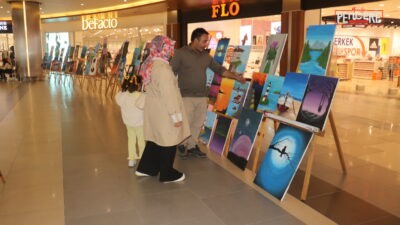 Malatya’da Fethi Gemuhluoğlu Fen Lisesi öğrencilerinin yıl boyunca hazırladığı resim