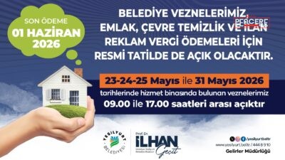 Yeşilyurt Belediyesi, Emlak Vergisi, Çevre Temizlik Vergisi ile İlan ve