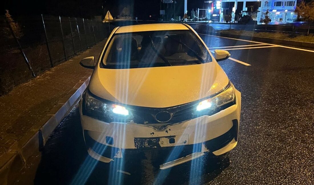 Malatya-Kayseri Karayolu’nda yola çıkan kurda çarpan otomobilde maddi hasar oluştu.