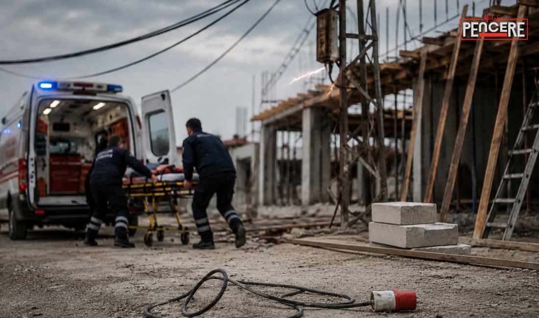 Akçadağ ilçesinde ev inşaatında çalışma yaptığı sırada elektrik akımına kapılan