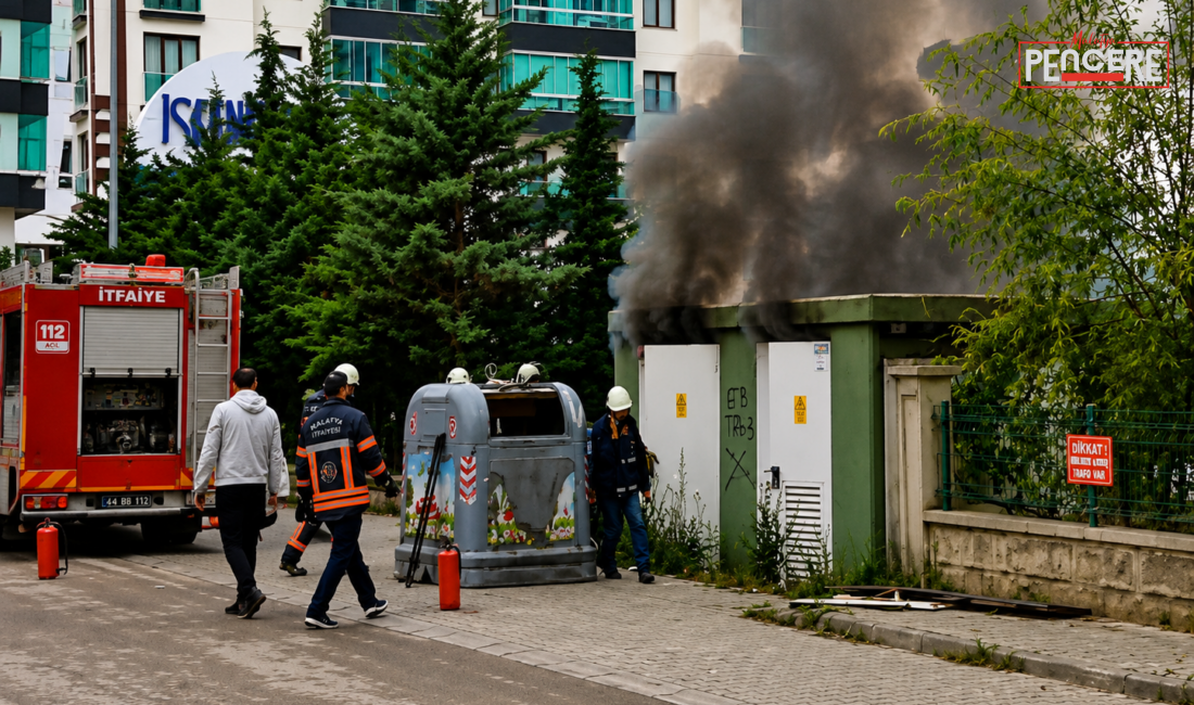 Malatya’da bir trafoda çıkan yangın mahalle sakinlerine korku dolu anlar