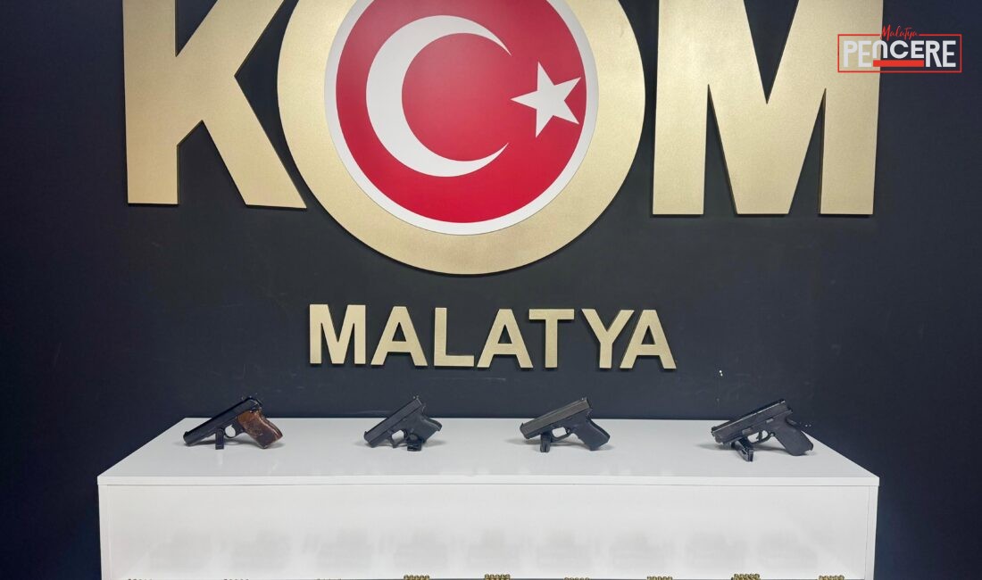 Malatya’nın Pütürge ilçesinde düzenlenen silah operasyonunda 4 ruhsatsız tabanca ve