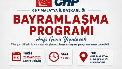 Cumhuriyet Halk Partisi Malatya İl Başkanlığı, Kurban Bayramı arifesinde partililerle