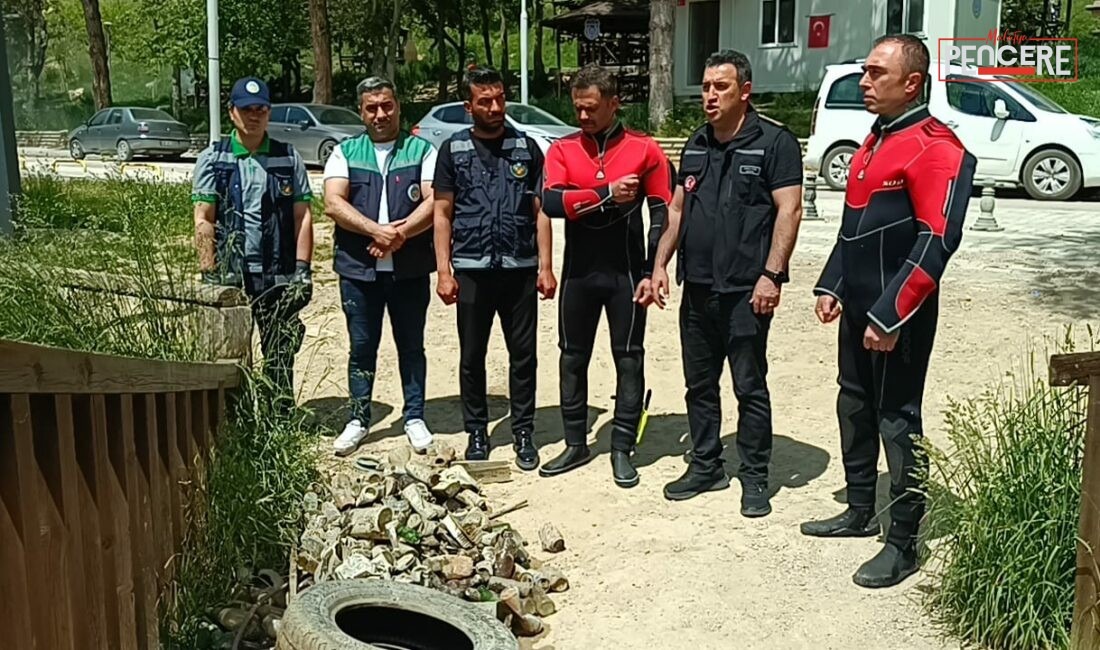 Malatya Büyükşehir Belediyesi ekipleri, Orduzu Pınarbaşı Göleti’nde su altı ve