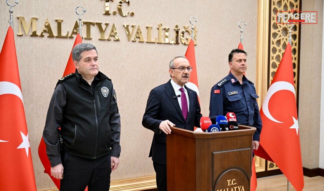 Malatya Valisi Seddar Yavuz, 2026’nın ilk 4 ayında asayiş olaylarında