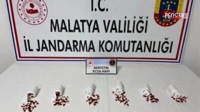 Malatya’da jandarma ekiplerince düzenlenen narkotik operasyonunda 319 adet sentetik ecza