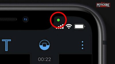 Akıllı telefon kullanıcılarının dikkatini çeken sağ üst köşedeki yeşil nokta,