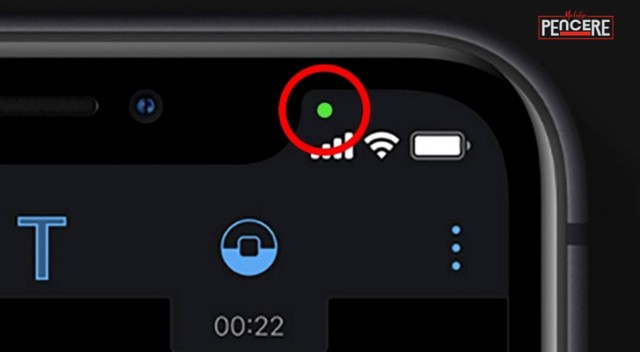 Akıllı telefon kullanıcılarının dikkatini çeken sağ üst köşedeki yeşil nokta,
